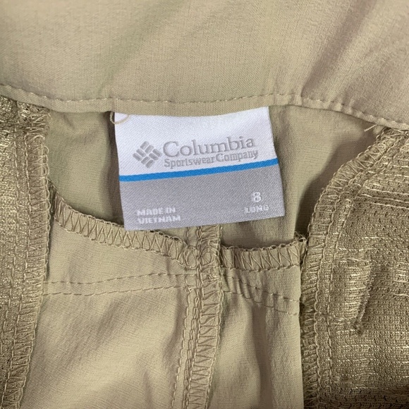 Columbia Saturday Trail Pant Omni Shade British Tan Womens Size 8 Long New NWT - Picture 4 of 7